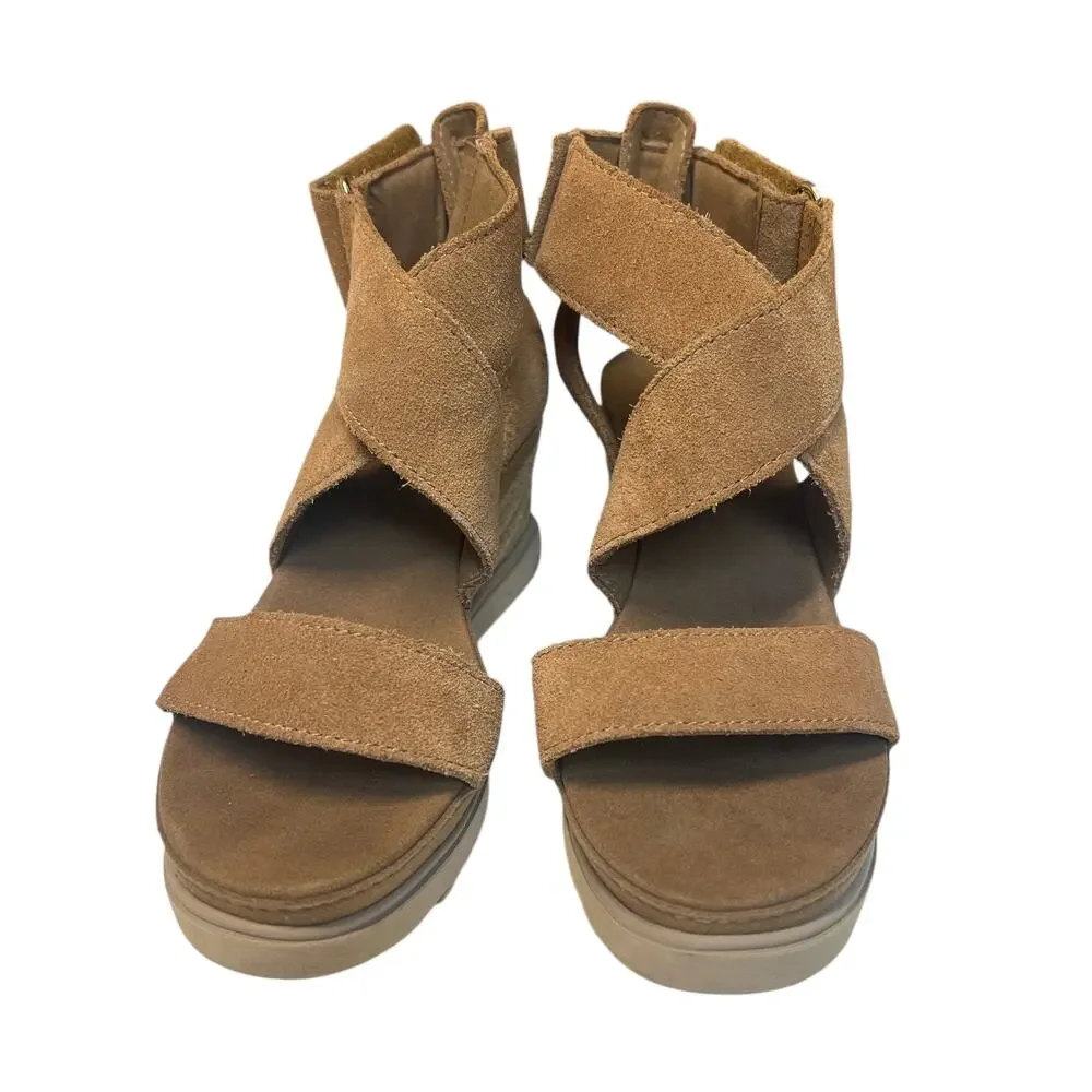 UGG Women's Ileana Ankle Wedge Sandals Chestnut Size 6